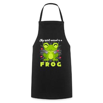 Frosch Frösche - Kochschürze - Schwarz - Vorne - AI Model Male 185 dark (185cm)