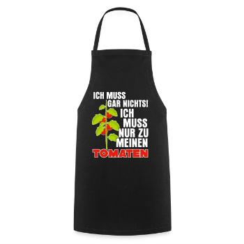 Tomaten Spruch Tomate - Kochschürze - Schwarz - Vorne - AI Model Male 185 dark (185cm)