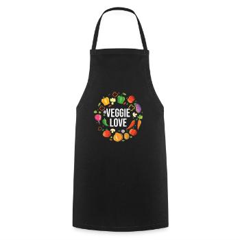 Vegan Veganismus Gemüse Veganer - Kochschürze - Schwarz - Vorne - AI Model Male 185 dark (185cm)
