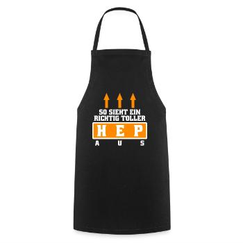 Heilerziehungspfleger HEP Spruch - Kochschürze - Schwarz - Vorne - AI Model Male 185 dark (185cm)