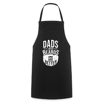 Bester Papa Vater Bart Geschenk - Kochschürze - Schwarz - Vorne - AI Model Male 185 dark (185cm)