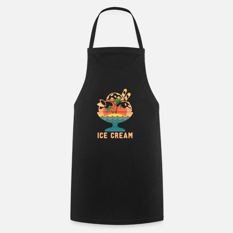 Crème glacée - Tablier de cuisine - noir