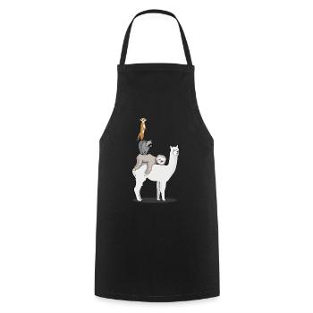 Bremer Alpagasa Paresseux Raton laveur Brême - Tablier de cuisine - noir - Devant - AI Model Male 185 dark (185cm)