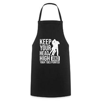 Dancing Dancer Dance - Cooking Apron - black - Front - AI Model Male 185 dark (185cm)