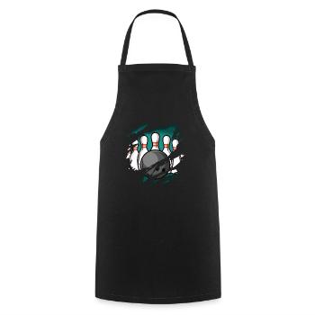 Bowling - Tablier de cuisine - noir - Devant - AI Model Male 185 dark (185cm)