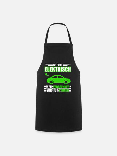 Elektroauto E-Mobilität E-Auto EAuto - Kochschürze - Schwarz