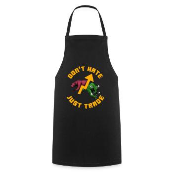 Stock Day Trading Exchange Forex Stock Trader - Cooking Apron - black - Front - AI Model Male 185 dark (185cm)