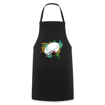 rugby - Cooking Apron - black - Front - AI Model Male 185 dark (185cm)