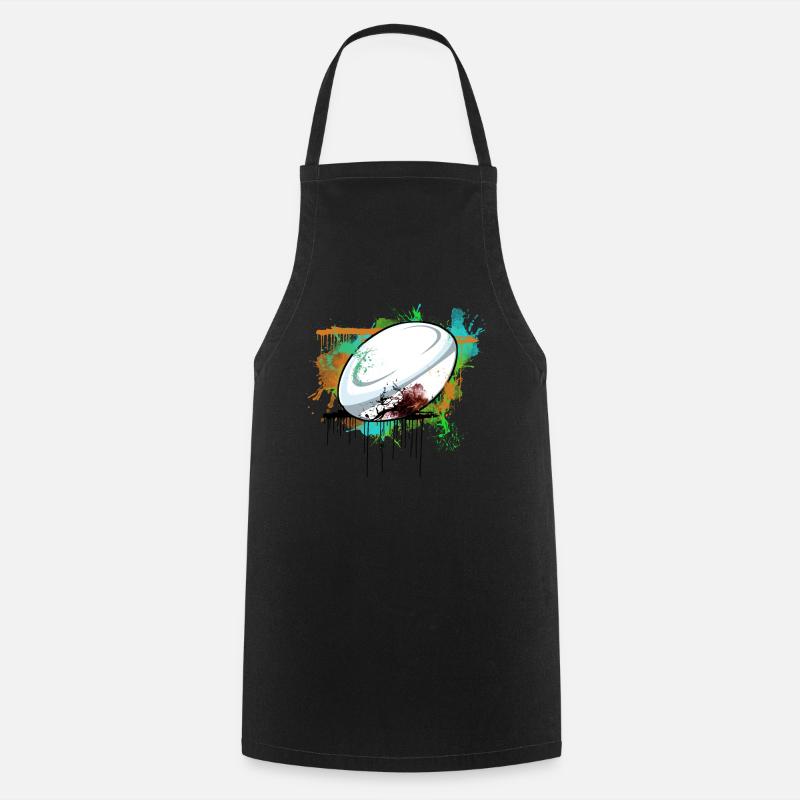 Rugby - Tablier de cuisine - noir