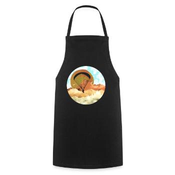 Paragliding Paragliding Paragliding Paragliding - Cooking Apron - black - Front - AI Model Male 185 dark (185cm)