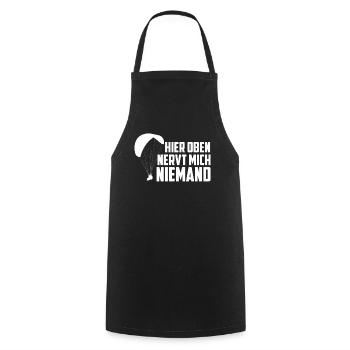 Paragliding Paragliding Paragliding Paragliding - Cooking Apron - black - Front - AI Model Male 185 dark (185cm)