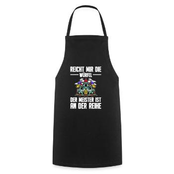 board game - Cooking Apron - black - Front - AI Model Male 185 dark (185cm)
