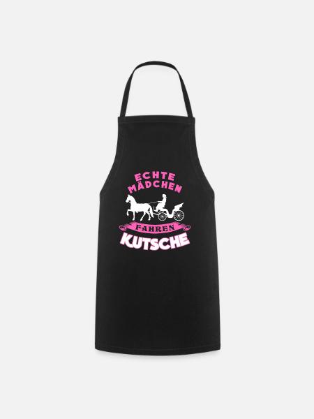Kutsche Mädchen Pferdekutsche Kutscher - Kochschürze - Schwarz