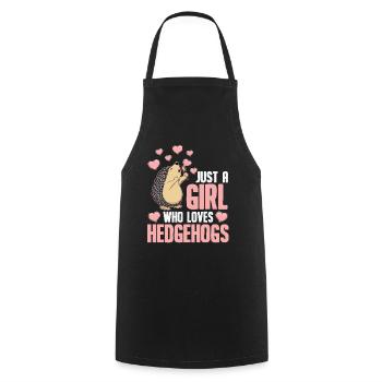 Hedgehog - Cooking Apron - black - Front - AI Model Male 185 dark (185cm)