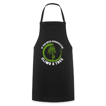 Baumklettern Baumpfleger Arborist Baumkletterer - Kochschürze - Schwarz - Vorne - AI Model Male 185 dark (185cm)