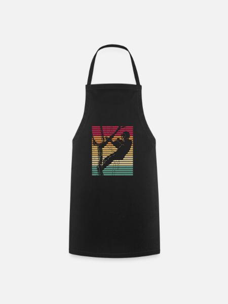 Retro Tree Climbing Vintage Arborist Arborist - Cooking Apron - black