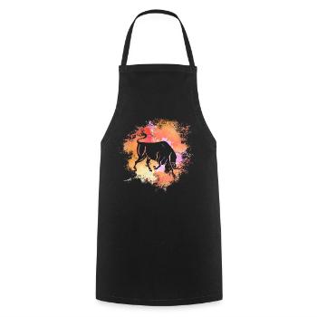 Bélier Signe astrologique Horoscope Astrologie - Tablier de cuisine - noir - Devant - AI Model Male 185 dark (185cm)