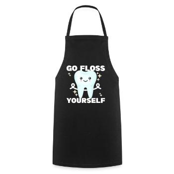 Dentiste Assistante dentiste Dentiste - Tablier de cuisine - noir - Devant - AI Model Male 185 dark (185cm)