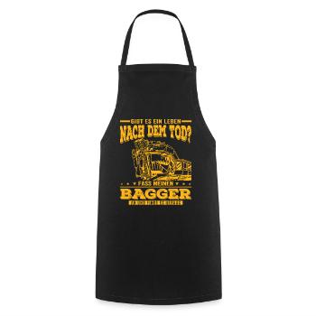 Baggerfahrer Baggern Bagger Baggerführer - Kochschürze - Schwarz - Vorne - AI Model Male 185 dark (185cm)