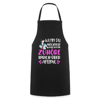 Lustiger Anime Spruch Humorvolles Anime - Kochschürze - Schwarz - Vorne - AI Model Male 185 dark (185cm)