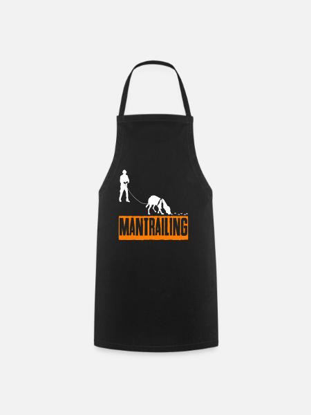 Mantrailing Chien de sauvetage chien traqueur - Tablier de cuisine - noir