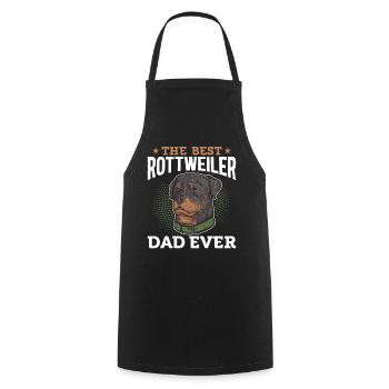 Rottweiler Papa Hundeliebhaber - Kochschürze - Schwarz - Vorne - AI Model Male 185 dark (185cm)