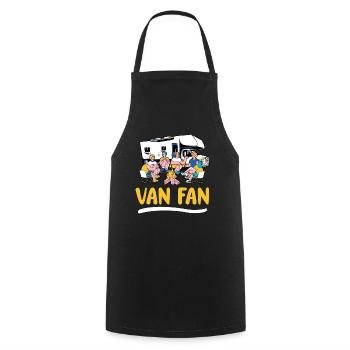 Caravan Motorhome Caravan Camper - Cooking Apron - black - Front - AI Model Male 185 dark (185cm)