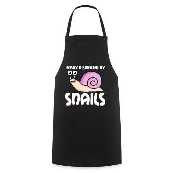 Schnecken Spruch Snails Schnecke - Kochschürze - Schwarz - Vorne - AI Model Male 185 dark (185cm)