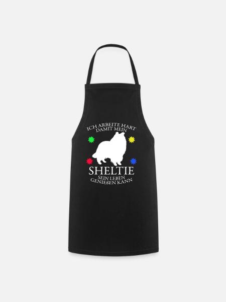 Sheltie Shetland Sheepdog Shelties - Kochschürze - Schwarz