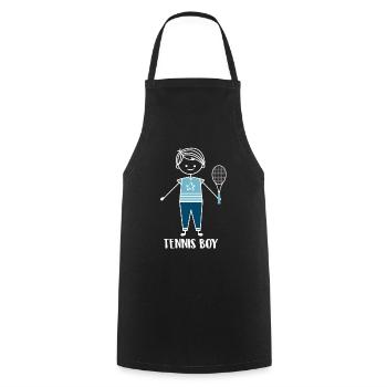 Tennis - Grembiule da cucina - nero - Fronte - AI Model Male 185 dark (185cm)
