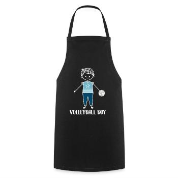Volleyball Beach Volleyball - Cooking Apron - black - Front - AI Model Male 185 dark (185cm)