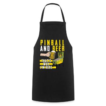 Pinball Pinball Table Pinball Machine - Cooking Apron - black - Front - AI Model Male 185 dark (185cm)