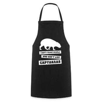 Capybara Jokes Capybara Capybaras - Cooking Apron - black - Front - AI Model Male 185 dark (185cm)