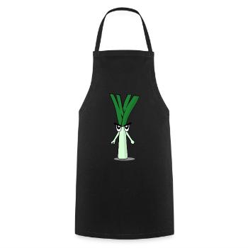 Regardé en poireaux Regardé en - Tablier de cuisine - noir - Devant - AI Model Male 185 dark (185cm)