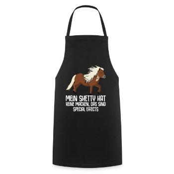 Shetty Shetland Pony Witz Shetlandpony - Kochschürze - Schwarz - Vorne - AI Model Male 185 dark (185cm)