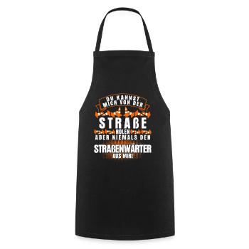 Straßenwärter Spruch Straßenmeisterei - Kochschürze - Schwarz - Vorne - AI Model Male 185 dark (185cm)