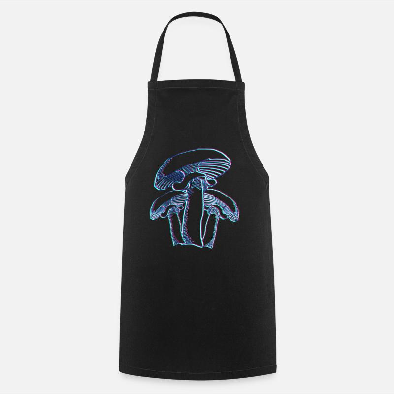 Mushroom pickers abstract mushrooms Mushroom picker - Cooking Apron - black