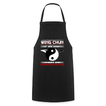 Wing Chun Kung Fu Sport Ving Tsun - Kochschürze - Schwarz - Vorne - AI Model Male 185 dark (185cm)