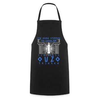 Ouzo lustig Griechenland Schnaps Grieche - Kochschürze - Schwarz - Vorne - AI Model Male 185 dark (185cm)