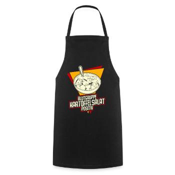 Blutgruppe Kartoffelsalat Potato Salad - Kochschürze - Schwarz - Vorne - AI Model Male 185 dark (185cm)