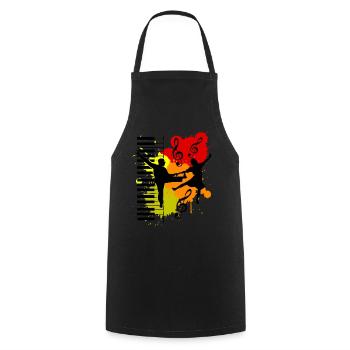 Boogie Woogie Swing Dancer Boogie-Woogie - Cooking Apron - black - Front - AI Model Male 185 dark (185cm)