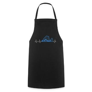 Heartbeat Roller Coaster Amusement Park - Cooking Apron - black - Front - AI Model Male 185 dark (185cm)