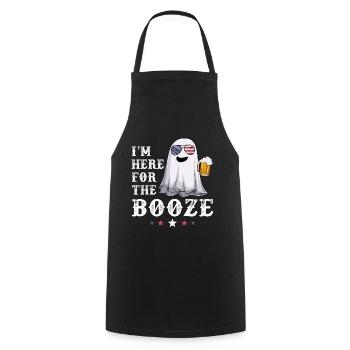 Ghost Booze 4th of July USA American Flag Beer - Kochschürze - Schwarz - Vorne - AI Model Male 185 dark (185cm)