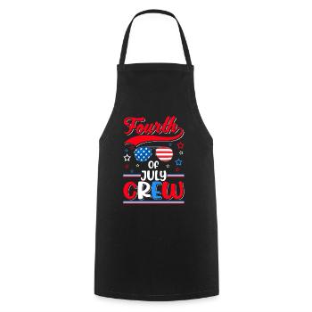 Fourth Of July Crew Men Women Children - Cooking Apron - black - Front - AI Model Male 185 dark (185cm)