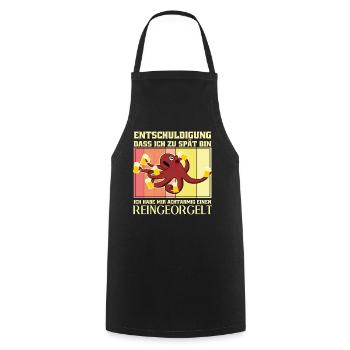 Reinorgeln Tintenfisch Bier Party - Kochschürze - Schwarz - Vorne - AI Model Male 185 dark (185cm)