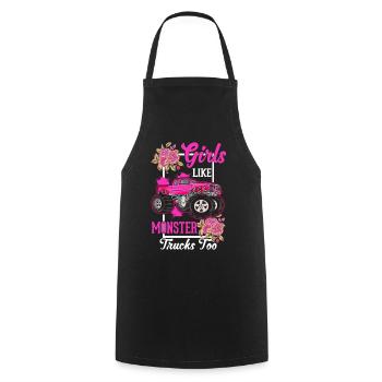 Monster Truck Girl Monster Truck Amoureux - Tablier de cuisine - noir - Devant - AI Model Male 185 dark (185cm)