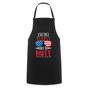 Sunglasses USA Party 4 juillet - Tablier de cuisine - noir - Devant - AI Model Male 185 dark (185cm)
