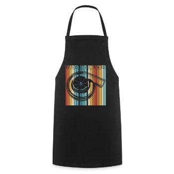Displacement Tuner Turbocharger Tuning - Cooking Apron - black - Front - AI Model Male 185 dark (185cm)