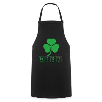 Chimie Cloverleaf Lucky St. Patrick’s Day - Tablier de cuisine - noir - Devant - AI Model Male 185 dark (185cm)