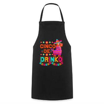 Pinata Cinco De Mayo Celebrate Drink - Cooking Apron - black - Front - AI Model Male 185 dark (185cm)